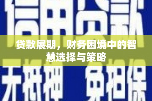 遵化市贷款展期，财务困境中的智慧选择与策略