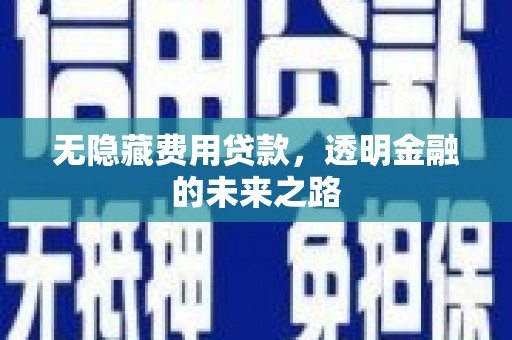 遵化市无隐藏费用贷款，透明金融的未来之路