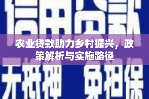 遵化市农业贷款助力乡村振兴，政策解析与实施路径