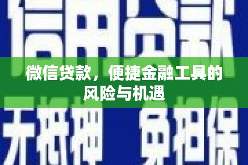 遵化市微信贷款，便捷金融工具的风险与机遇