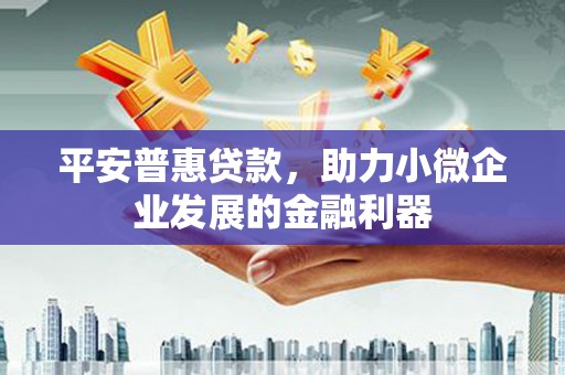 遵化市平安普惠贷款，助力小微企业发展的金融利器