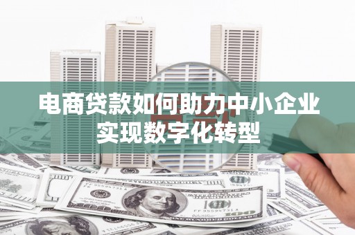 遵化市电商贷款如何助力中小企业实现数字化转型