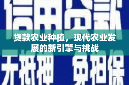 遵化市贷款农业种植，现代农业发展的新引擎与挑战