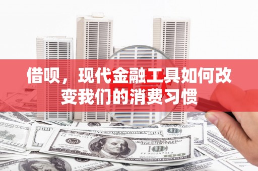 遵化市借呗，现代金融工具如何改变我们的消费习惯
