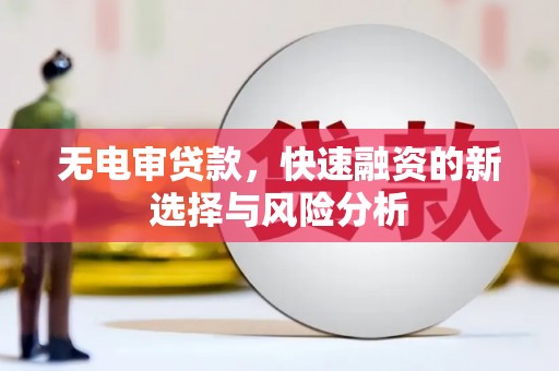 遵化市无电审贷款，快速融资的新选择与风险分析