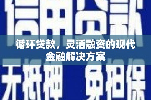 遵化市循环贷款，灵活融资的现代金融解决方案