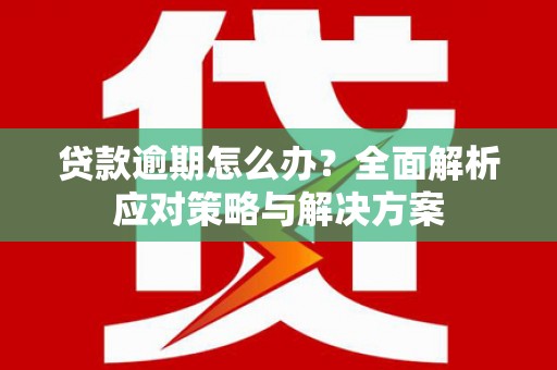 遵化市贷款逾期怎么办？全面解析应对策略与解决方案