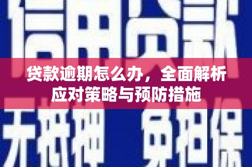 遵化市贷款逾期怎么办，全面解析应对策略与预防措施