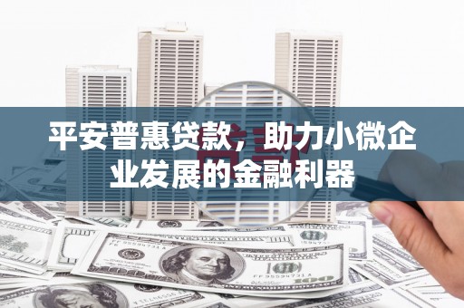 遵化市平安普惠贷款，助力小微企业发展的金融利器